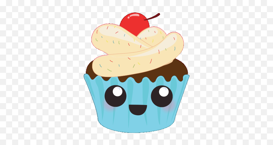 Android Ios Gfycat Kawaii Seal Anime - Cute Animated Cupcake Gif Emoji,How To Make Emoji Cupcakes