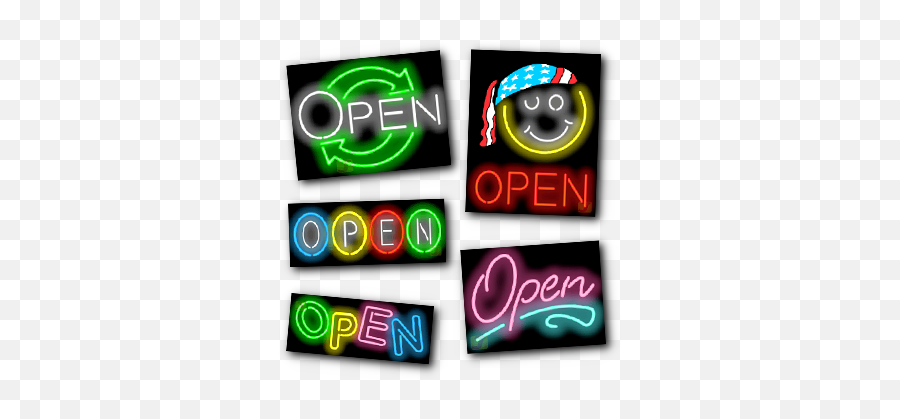 Neon Signs - Like Social Media For Your Front Window Language Emoji,Smoke Signals Emoticon