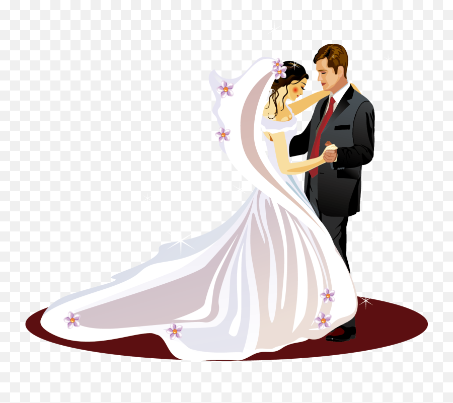 Wedding Invitation Bridegroom Clip Art - The Bride And Groom Vector Groom And Bride Emoji,Free Emoji Invitations