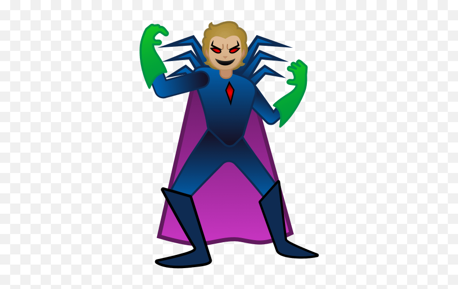 Carácter De Supervilão Em Tom De Pele Médio Claro - Man Supervillain Emoji,Emoticon De Sexo