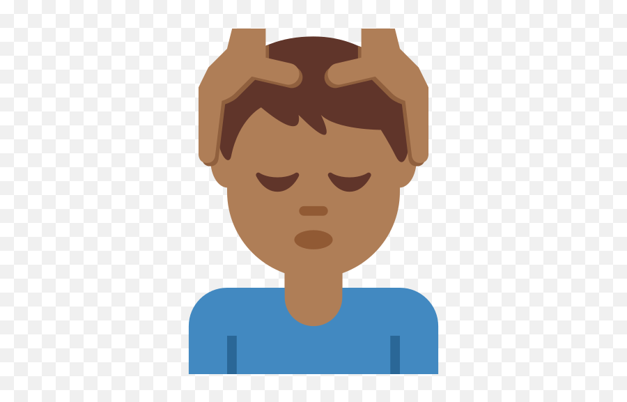 Man Getting Massage Emoji With - Head Massage Cartoon Boy,Msle Female Emojis