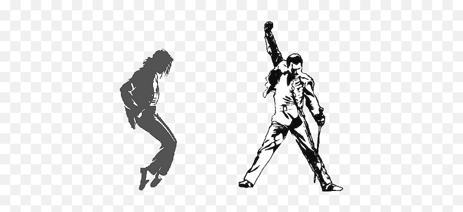 Michael Jackson Freddie Mercury - Silhouette Freddie Mercury Stencil Emoji,Freddie Mercury Emoticon Facebook