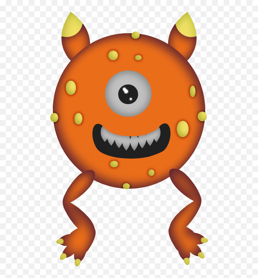 Cute Monsters - Orange Little Monster Clip Art Emoji,Mostr Face Emojis