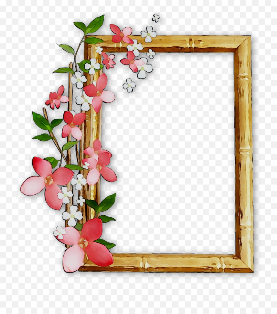 Download Picture Frames College Mirror Floral Design Clipart - Mirror Frame With Flowers Png Emoji,Best Size For Emoticon Mosaic
