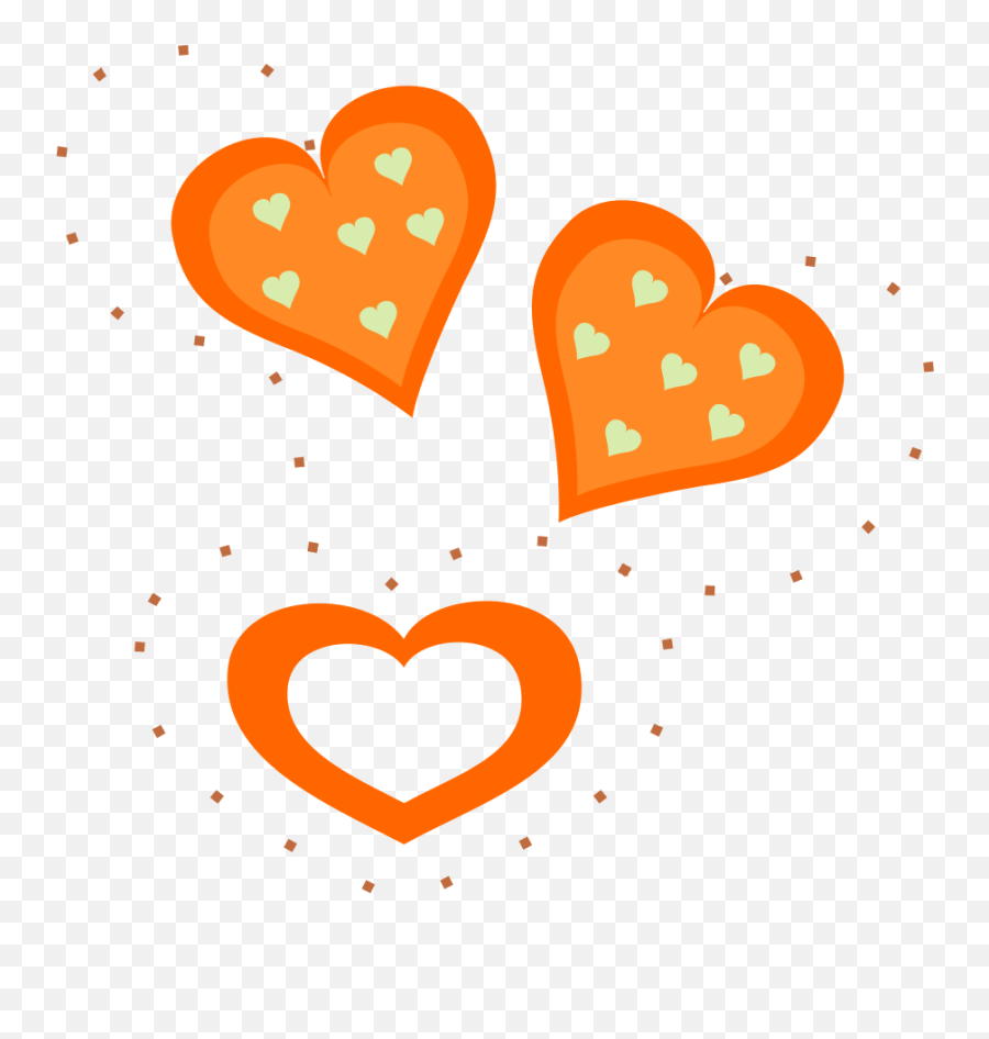 Free Orange Heart Cliparts Download - Orange Hearts Clip Art Emoji,Orange Heart Emoji
