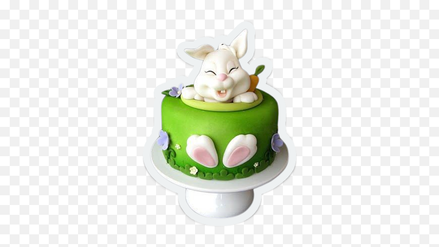 Cute Birthday Cakes By Julian Brown - Cake Happy Birthday Rabbit Emoji,Emoticon Cake Bunny