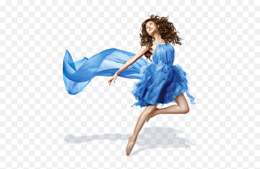 Girls Blue Dress Icon - Ballet Dancing Girl Png Emoji,Red Dress Dancing Emoji
