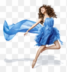 Girls Blue Dress Icon - Ballet Dancing Girl Png Emoji,Red Dress Dancing Emoji