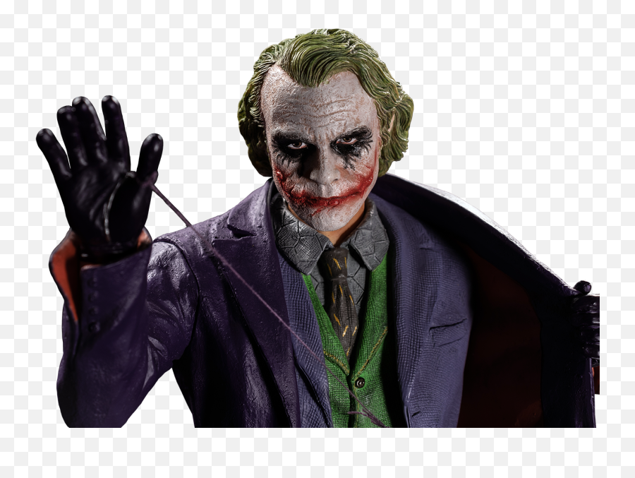 16 Scale Batman The Dark Knight Joker Statue Ikon Design - Heath Ledger Joker Png Emoji,Joker Emoji Ledger