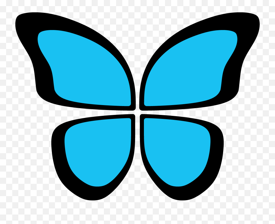 Privacy Emoji,2 Blue Butterfly Emojis