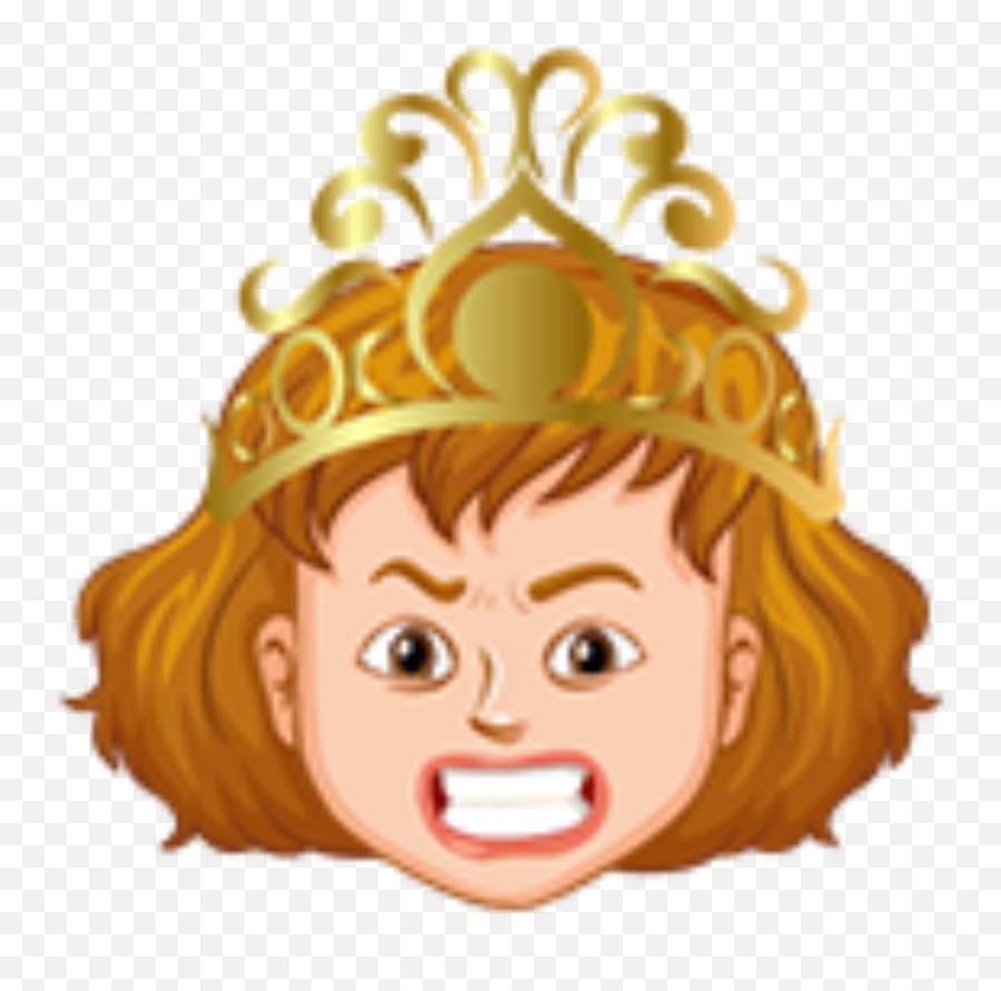 Queen Angry Emoji,Angry Line Emoji