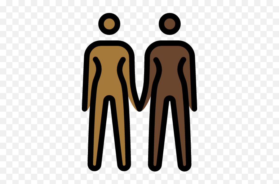 Women Holding Hands Medium - Dark Skin Tone Dark Skin Tone Emoji,Brown Text Emojis