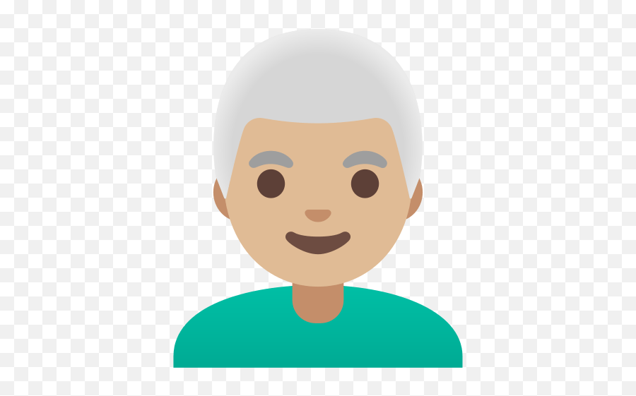 U200d Hombre Con Pelo Blanco Y Tono De Piel Claro Medio Emoji,Emoji Levantando Dedo Indice