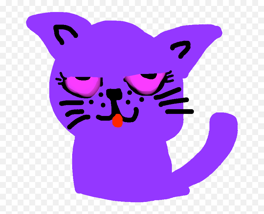 Purple Grumpy Cat Animation - Dot Emoji,Grumpy Cat Emoji