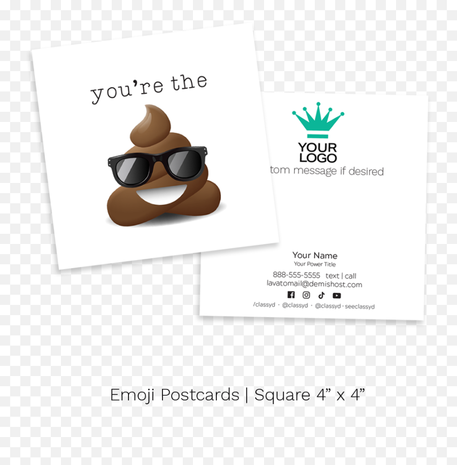 Youu0027re The Emoji Custom Postcards - Horizontal,Plum Emoji