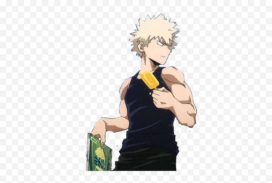 Bakugou Sticker - Bakugou Katsuki Comiendo Helado Emoji,Bakugou Emoji