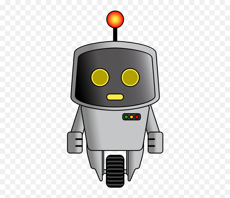 Small Robot On Wheel - Openclipart Emoji,Emoji Bots