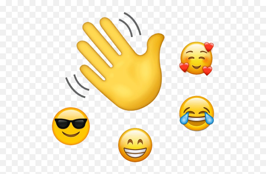 Yip Yap - Happy Emoji,Waving Bye Emoji
