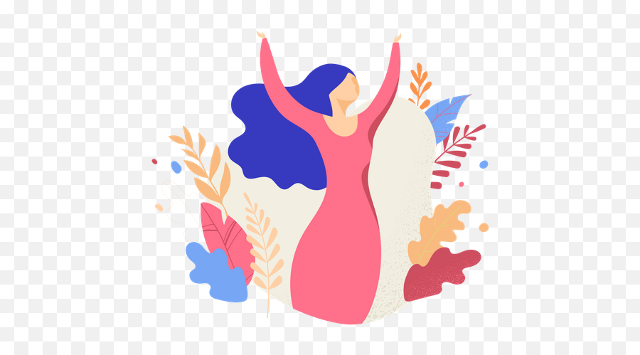 Premium Women Standing With Hand Up 3d Illustration Download Emoji,Women With Beard Emoji