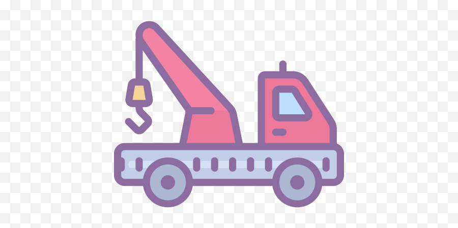 Tow Truck Icon In Cute Color Style Emoji,Truck Emoji