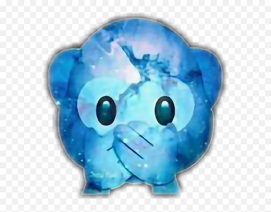 Emoji Monkey Png - Blue Monkey Galaxy Star Emoji Black Emoji Galaxy Cute,Monkey Emoji