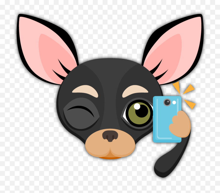 Emoji Clipart Puppy Emoji Puppy - Black And Tan Chihuahua Flat Png,Snapchat Dog Emoji