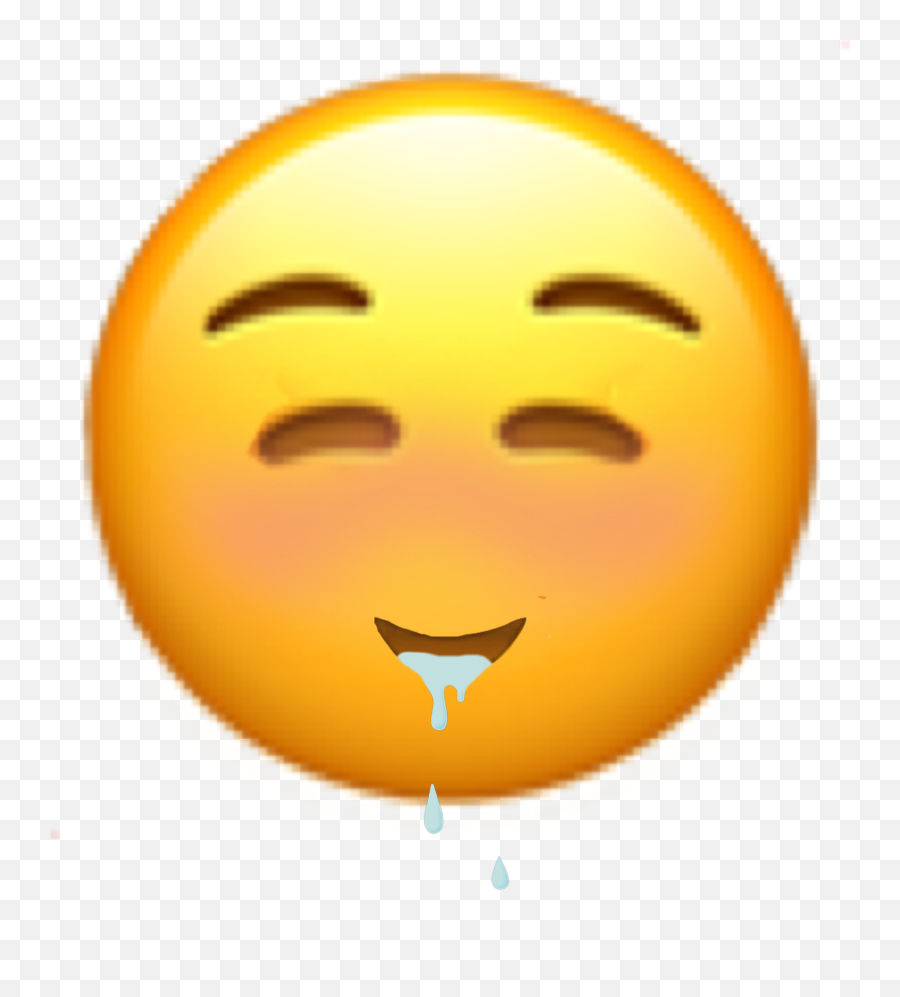 Emoji Emojisticker Blush Sticker By - Happy,Drip Emoji Png
