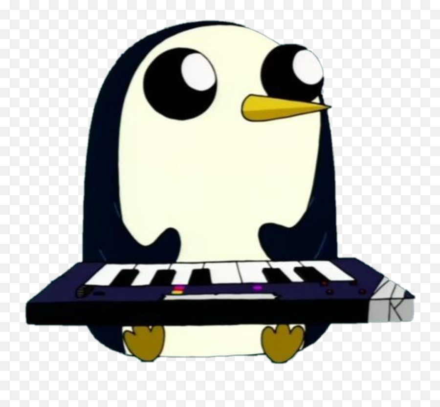 Cute Penguin Piano Sticker - Gunter Hora De Aventura Png Emoji,How To Make A Penguin Emoji