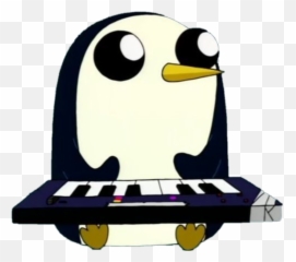 Cute Penguin Piano Sticker - Gunter Hora De Aventura Png Emoji,How To Make A Penguin Emoji
