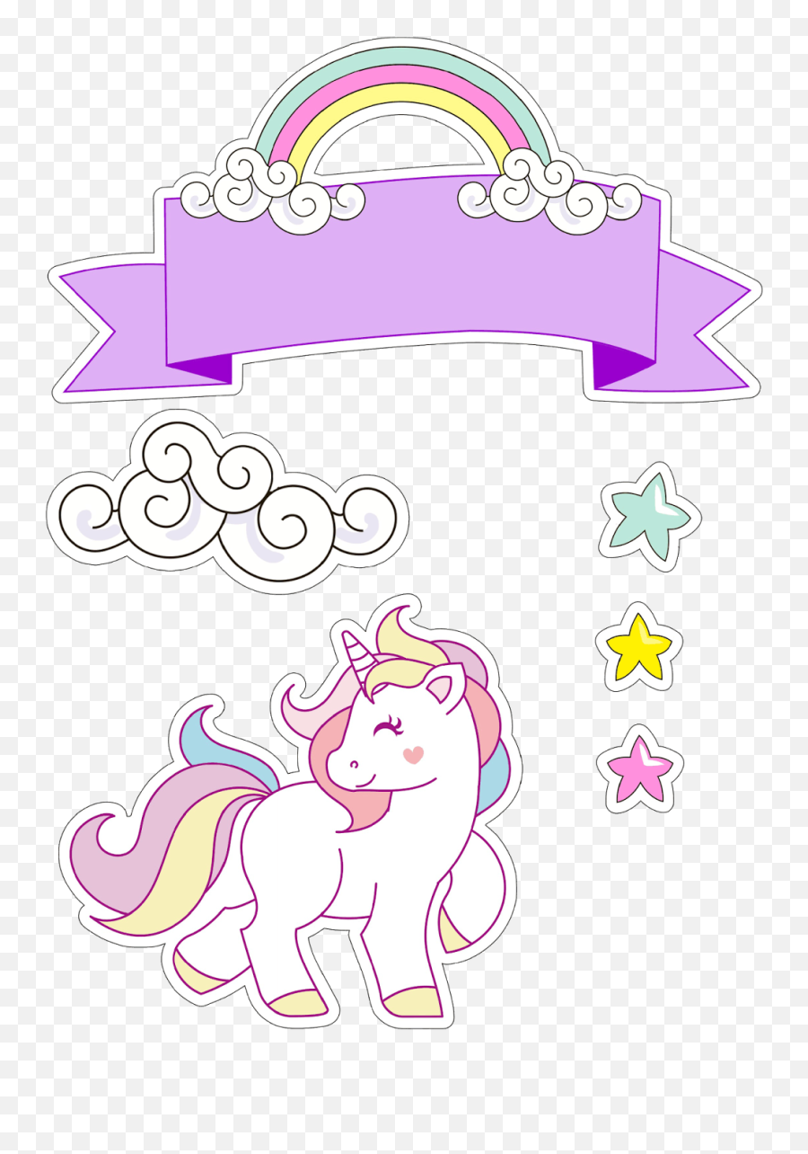 Unicorn Cake Topper Printable - Happy Birthday Unicorn Cake Topper Printable Emoji,Emoji Cake Toppers