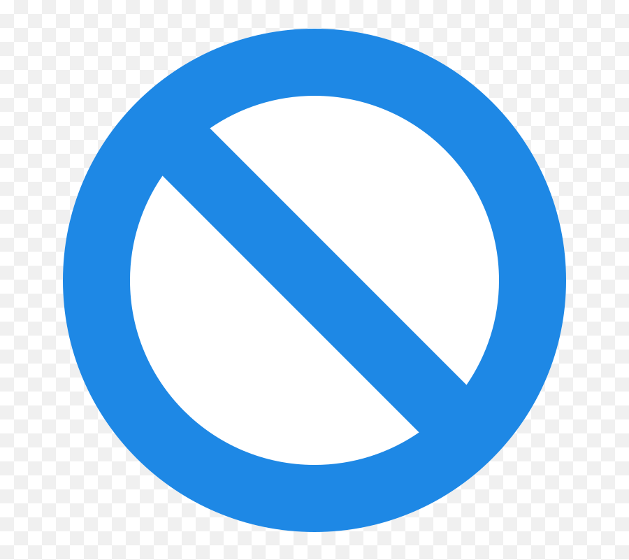 Eo Circle Blue White Not - Park Emoji,Not Allowed Emoji