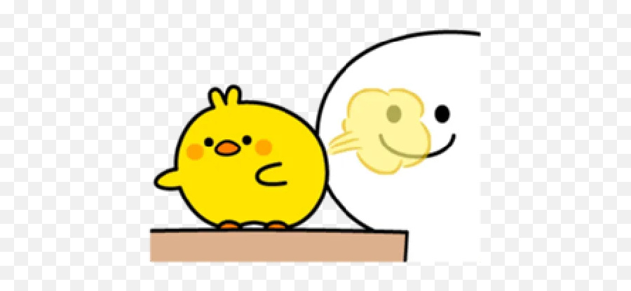 Plump Little Chick 2 Whatsapp Stickers - Stickers Cloud Plump Little Chick Stickers Emoji,Emoticon Chicken Little