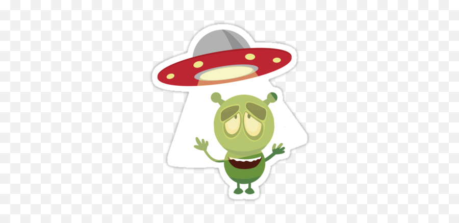 Cartoon Alien Character With Space Ship By Fantasytripp - Happy Emoji,Alien Ship Emoji