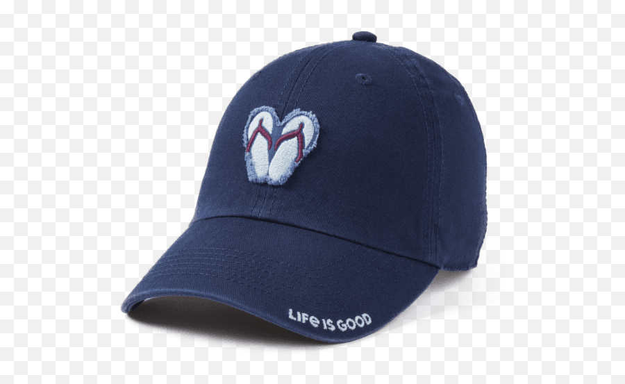 Hats Simple Flip Flops Tattered Chill Cap Life Is Good - For Baseball Emoji,Was There Ever A Flip Flop Emoji