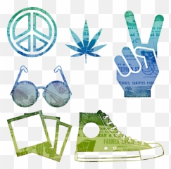 John Lennon Glasses Hippie Peace Sign - Hippie Tegn Emoji,Peace Sign Emoticon