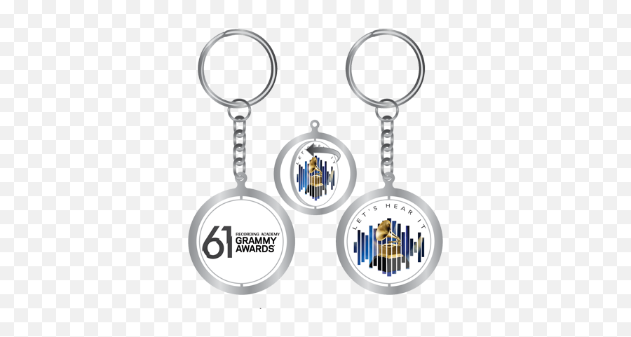 61st Grammys Spinning Keychain - Grammy Store Emoji,Emoji Keychain For Sale