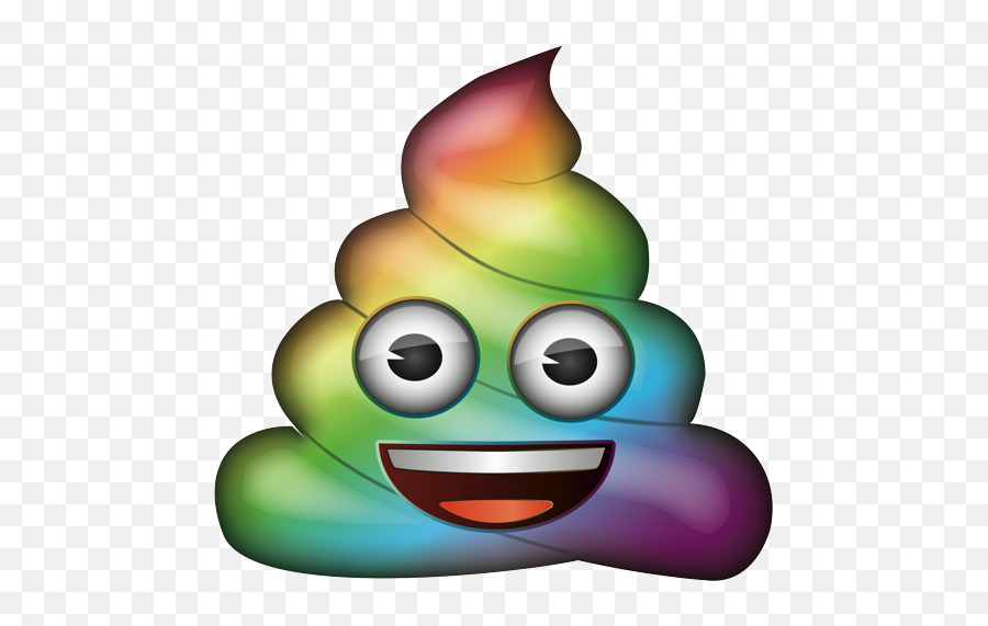 Emoji - Love Rainbow Heart Emoji,Angry Shit Emoji
