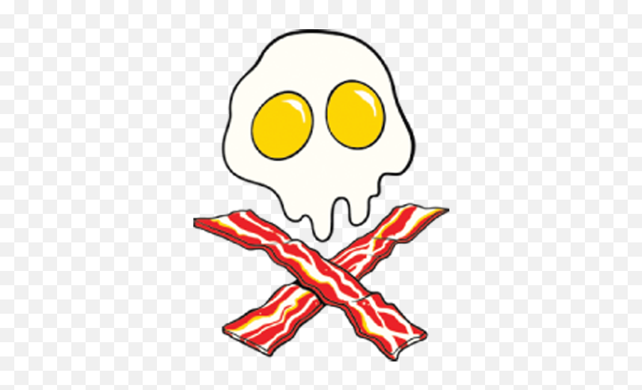 Egg And Bacon Png Illustration - Clip Art Library Eggs Bacon Skull Crossbones Emoji,Emoticon Skull Crossbones