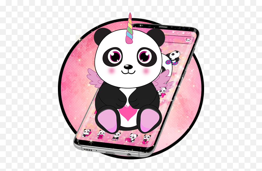 Panda Unicorn Galaxy Anime - Unicorn Pink Panda Emoji,Panda Emoji Galaxy