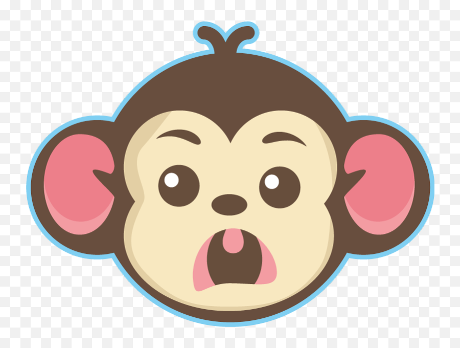 Cute Little Monkey Face - Monkey Face Cartoon Transparent Little Monkey Monkey Cartoon Cute Emoji,Big Cute Monkey Face Emoji
