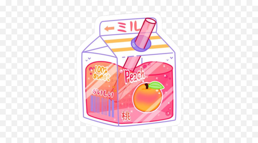 Quaint Study Pack - Peach Milk Carton Emoji,Big Lemon Emoji Png