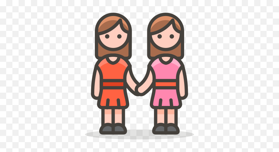 Ícone Dois Mulheres Exploração Mãos Livre De 780 Free - Cartoon Of Two Women Holding Hands Emoji,Mão Aberta Emoticon