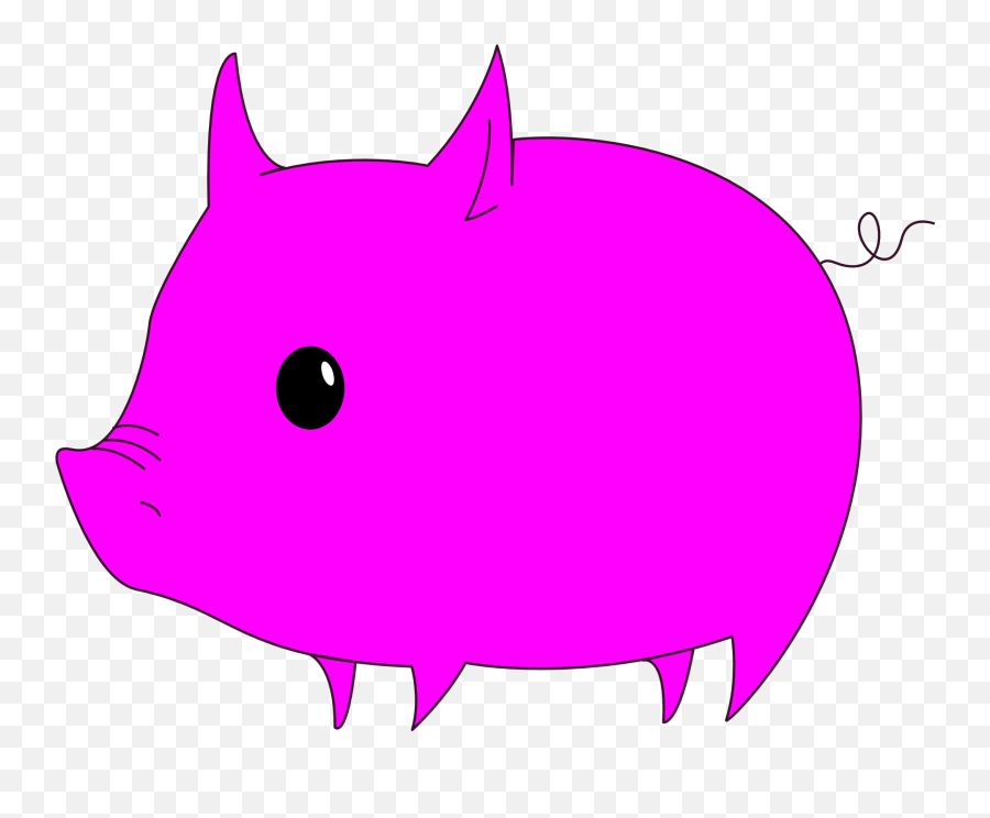 Cute Violet Pig Clipart Free Image Download - Vector Graphics Emoji,How To Type A Pig Emoticon