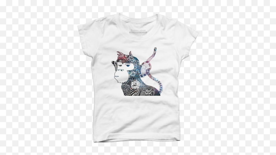 White Monkey Girlu0027s T - Shirts Design By Humans Emoji,Astronaut Unicorns Emojis