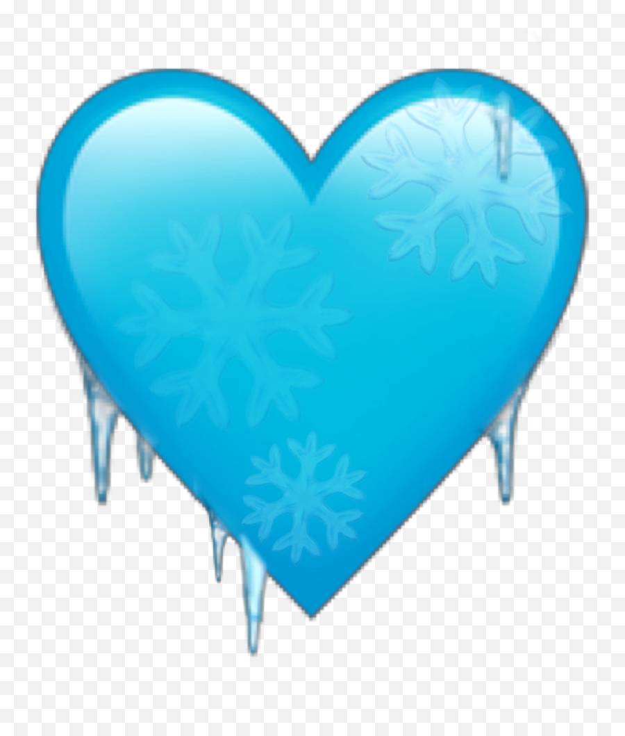 Heart Blueheart Ice Iceheart Icecold Cold Image By Em0ishur Emoji,Guy Giving Heart Emoticon