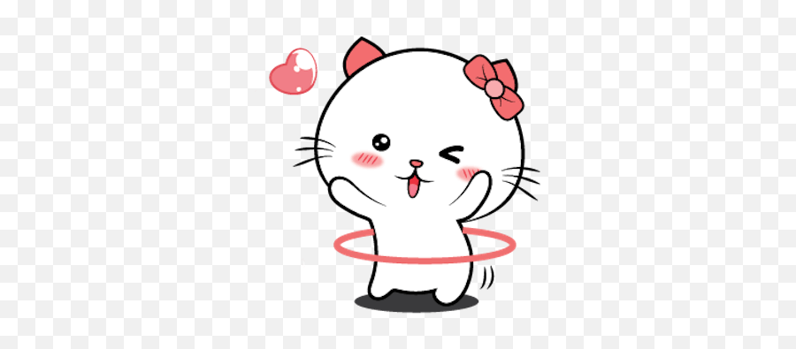 Kitty Cat Animated Sticker By Kim Kon Ket Emoji,Kawaii Kitty Emoticons