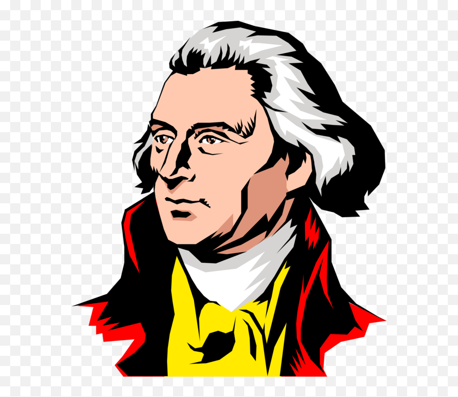 Vector Illustration Of Founding Father Thomas Jefferson Emoji,Declaration Of Independence Emoticon