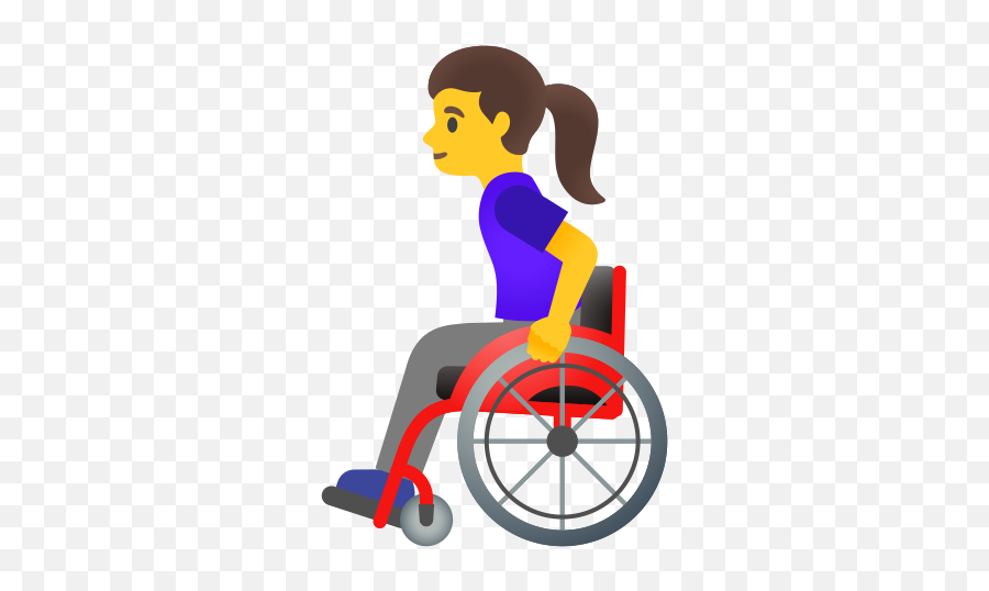 U200d Woman In Manual Wheelchair Emoji - Mujer En Silla De Ruedas Dibujo,Emoji 91