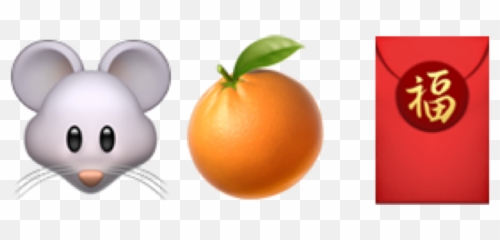Cute Iphone Emoji Animal Sticker - Blood Orange,Tangerine Emoji