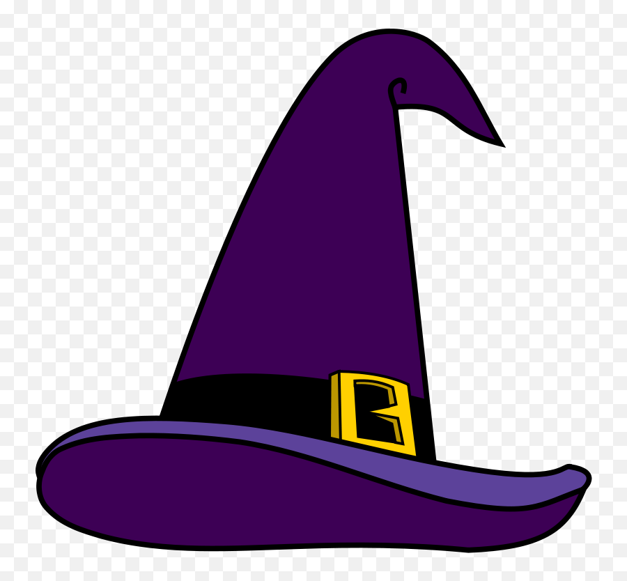Cartoon Halloween Witch Hat - Witch Hat Clipart Png Emoji,Witch Hat Emoji